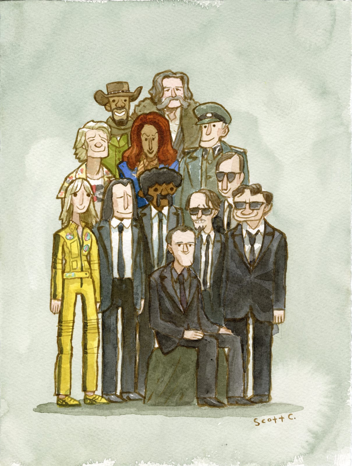 different characters from movies directed by Quentin Tarantino
