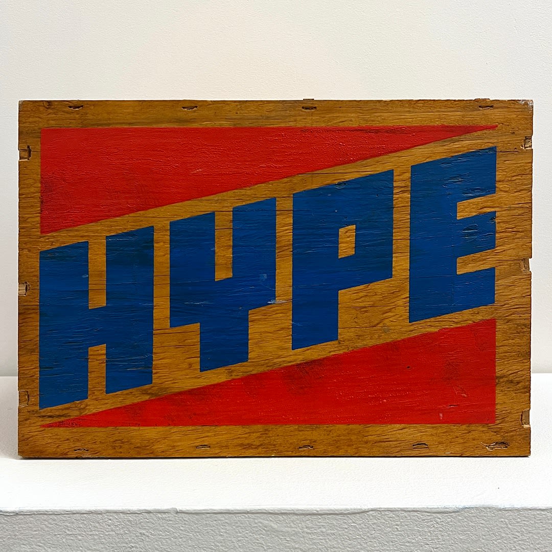 screen printed wooden crate by Skewville