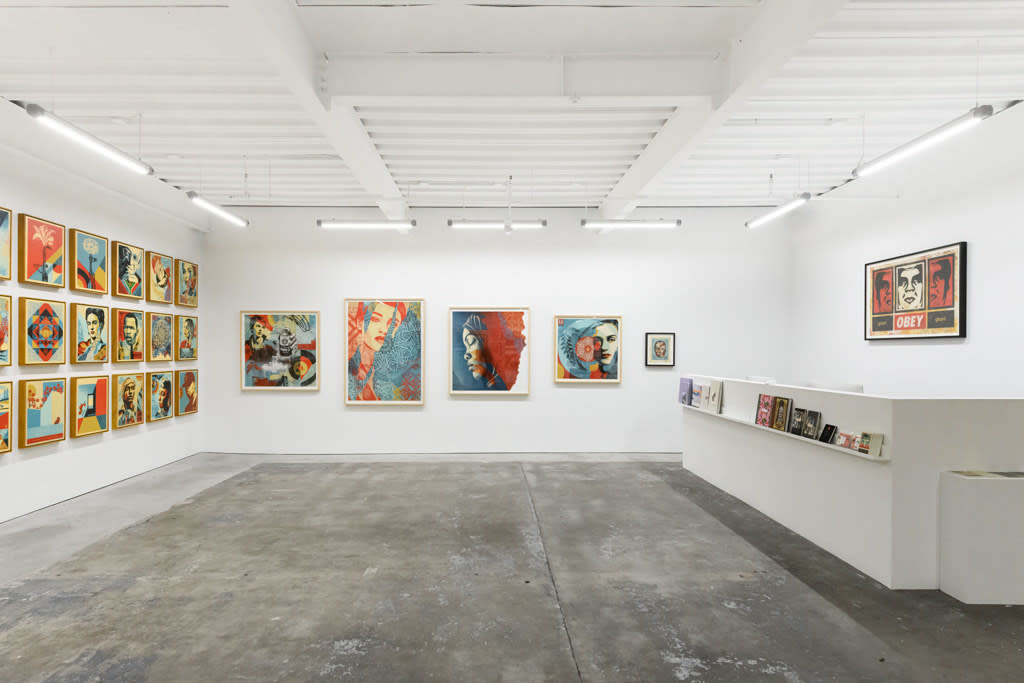Installation view of Shepard Fairey's solo exhibition