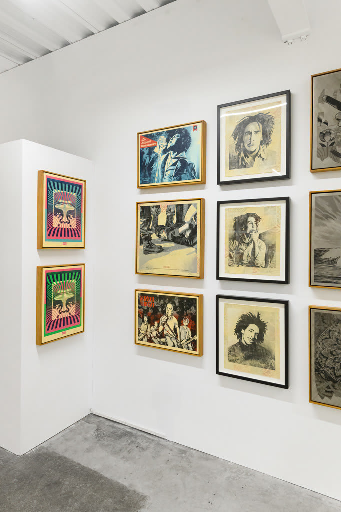 Installation view of Shepard Fairey's solo exhibition