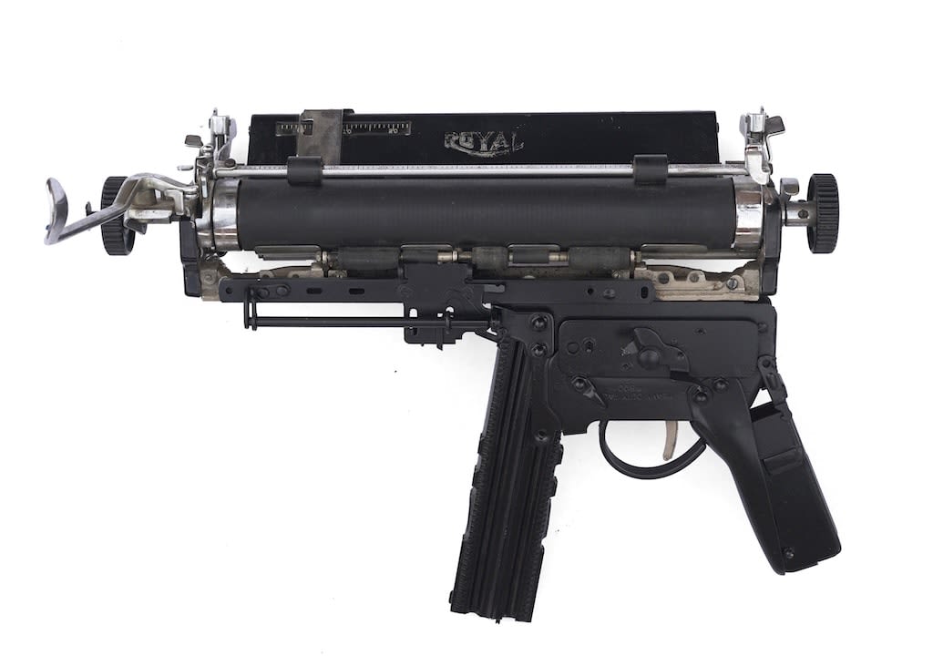 Ravi Zupa sculpture of a gun made from found materials