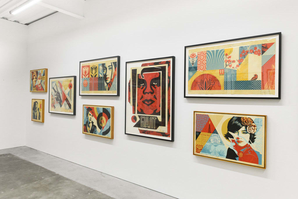 Installation view of Shepard Fairey's solo exhibition