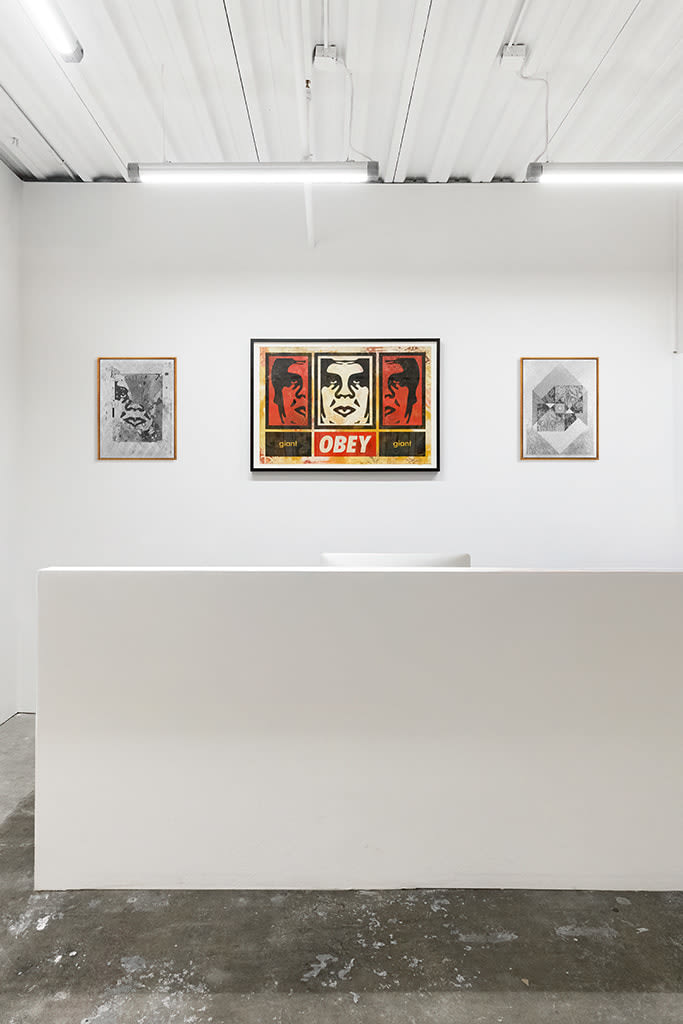Installation view of Shepard Fairey's solo exhibition