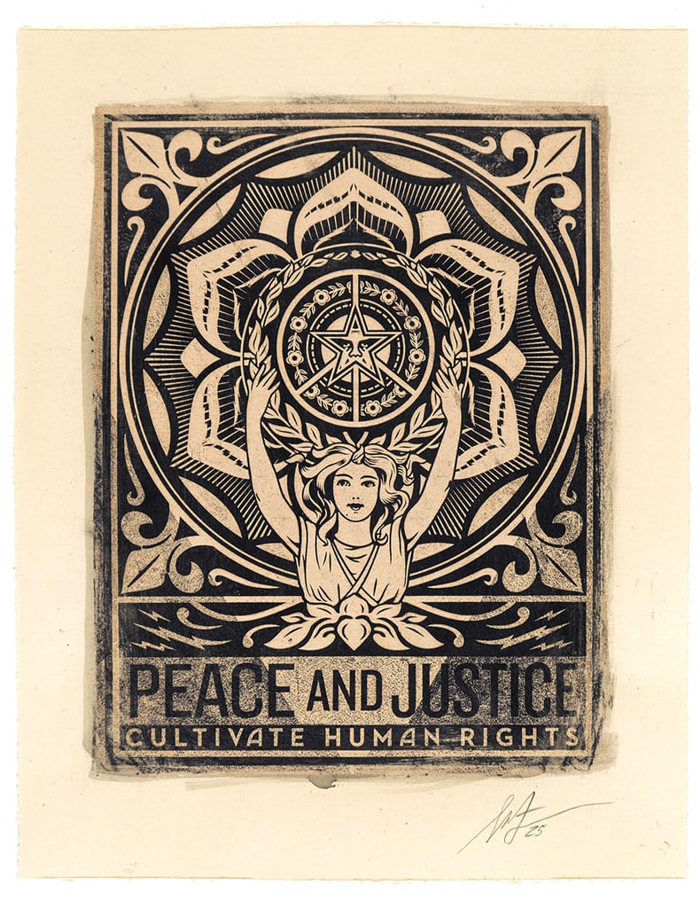 image of a woman holding shapes in a mandala pattern with text