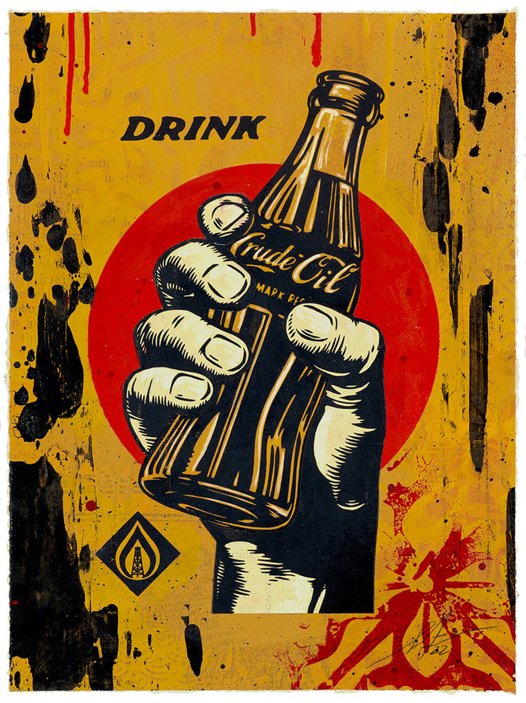 hand holding a coca cola bottle with the text