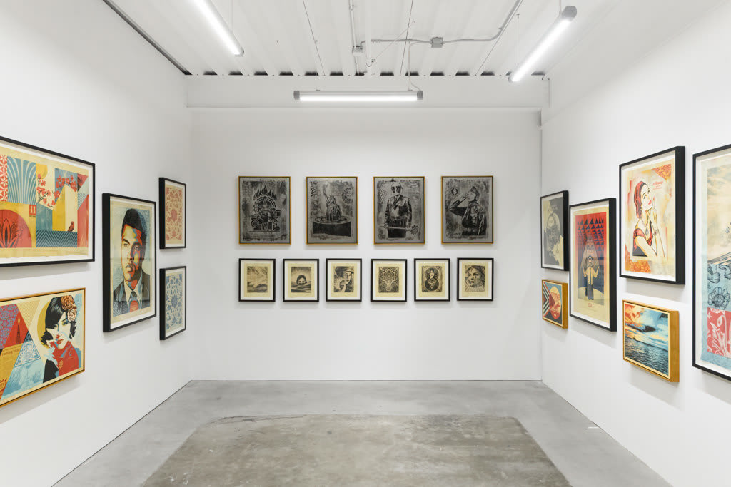 Installation view of Shepard Fairey's solo exhibition