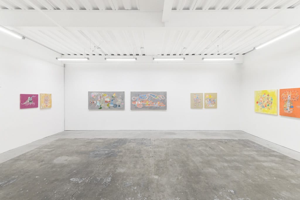 Install image of the exhibition Music Island by artist duo KeFe.