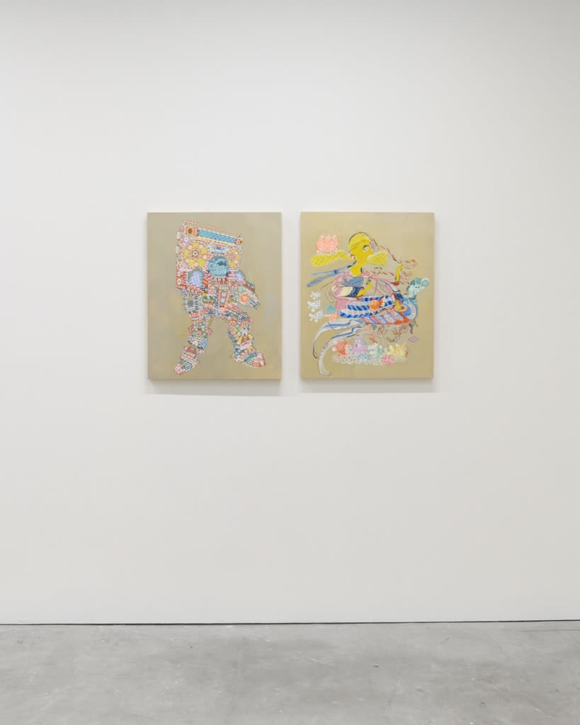 Install image of the exhibition Music Island by artist duo KeFe.