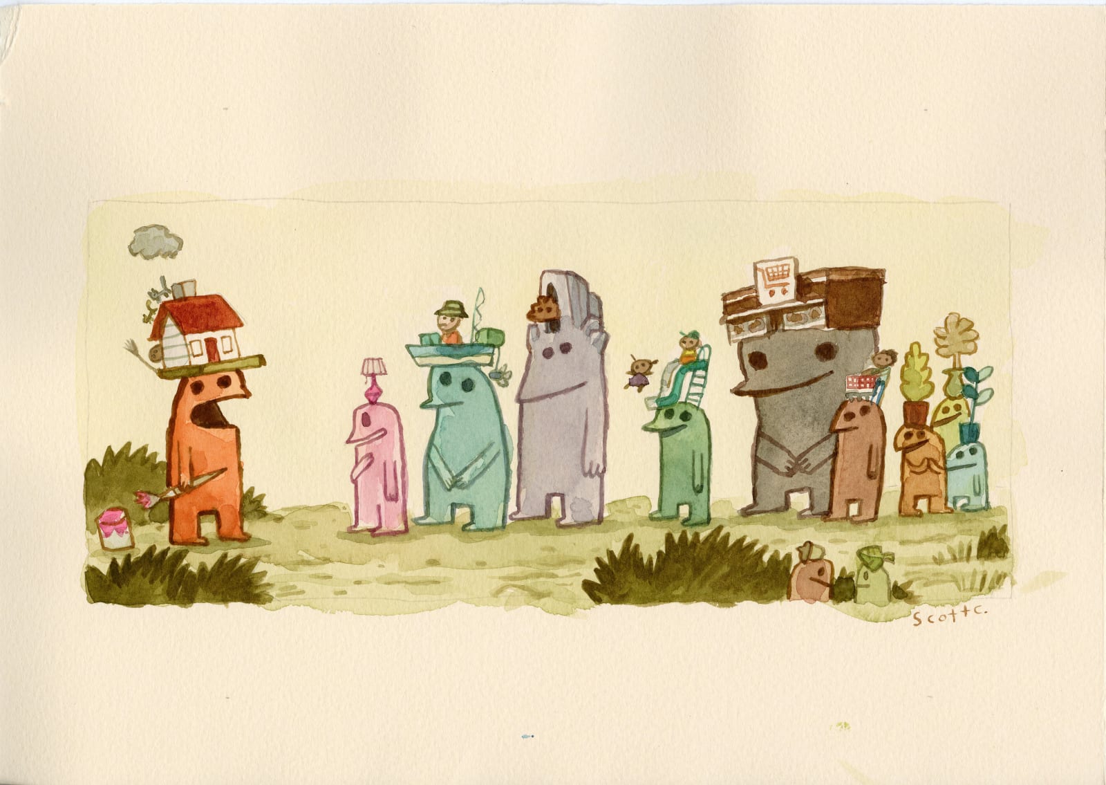 characters from the book Cabin Head and Tree Head
