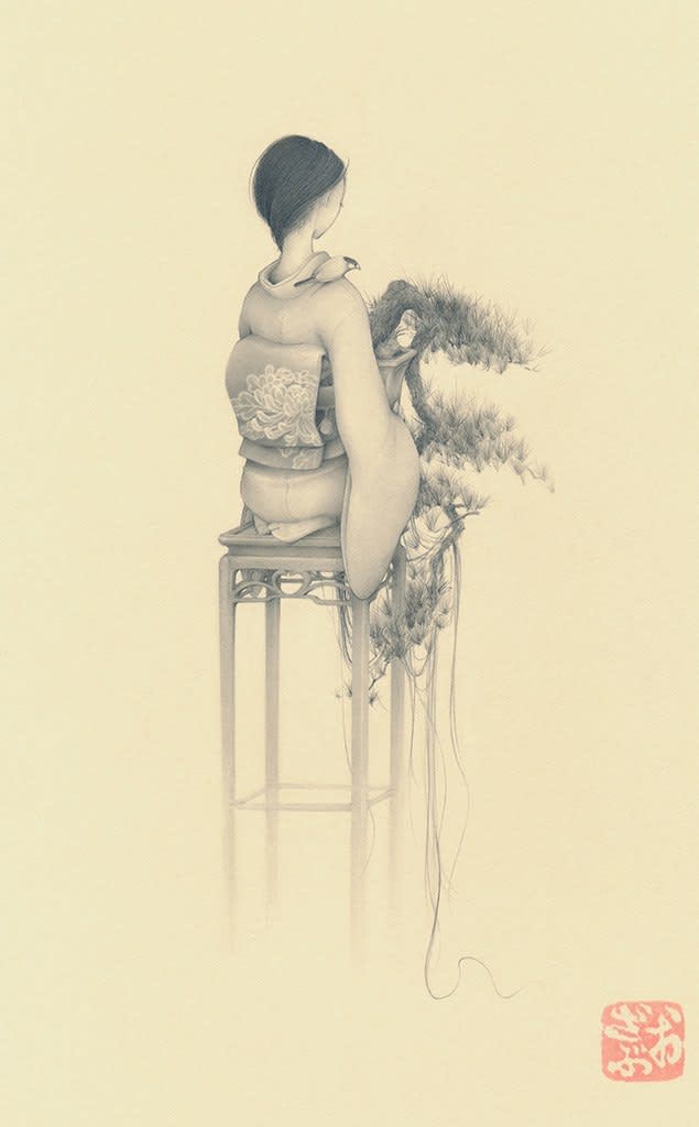 Ozabu, Bonsai Girl 懸崖 (Kengai), 2019