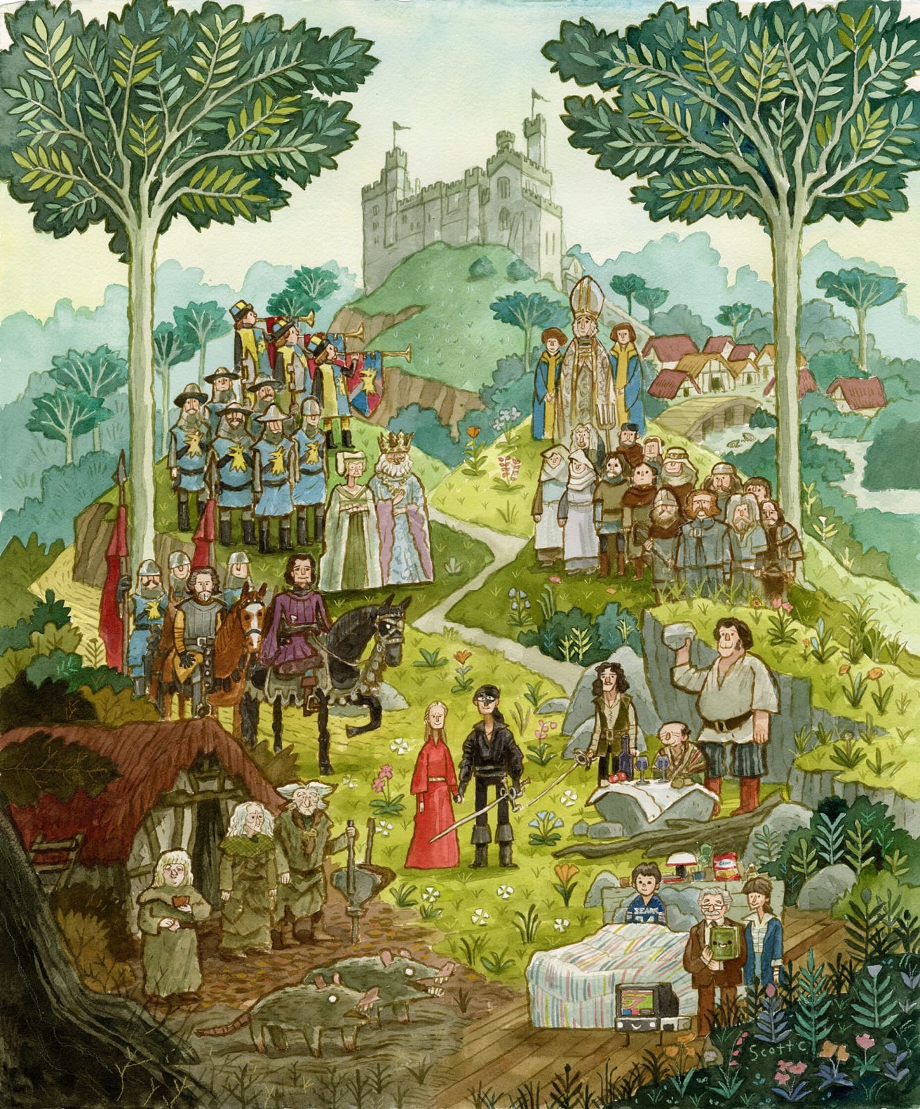 multiple characters from the movie Princess Bride