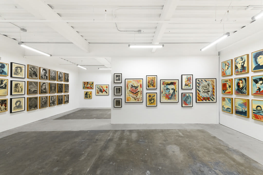 Installation view of Shepard Fairey's solo exhibition