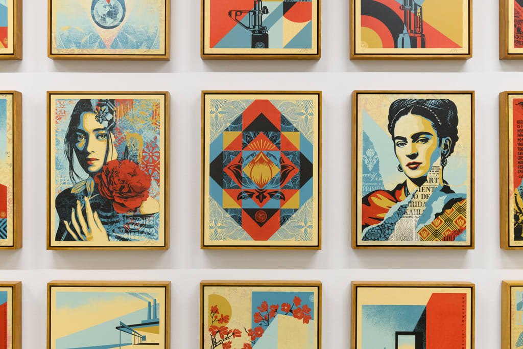 Installation view of Shepard Fairey's solo exhibition