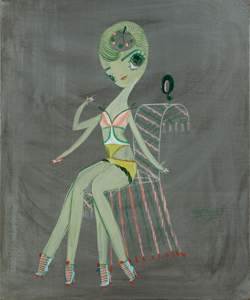 Painting of a four legged nymph by Kelly Tunstall