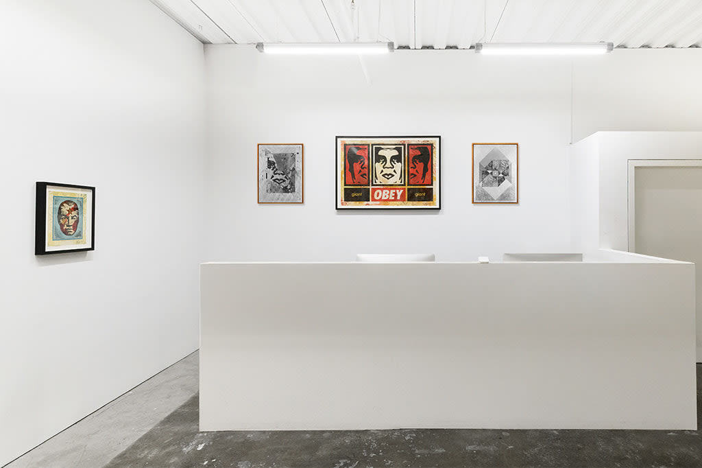 Installation view of Shepard Fairey's solo exhibition