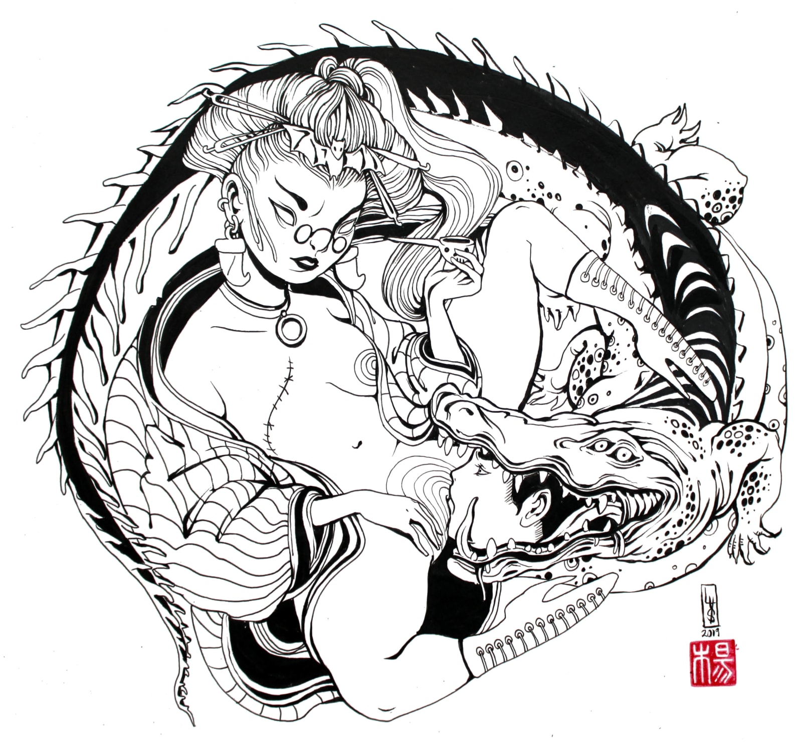 Lauren YS, How Doth the Little Crocodile, 2019