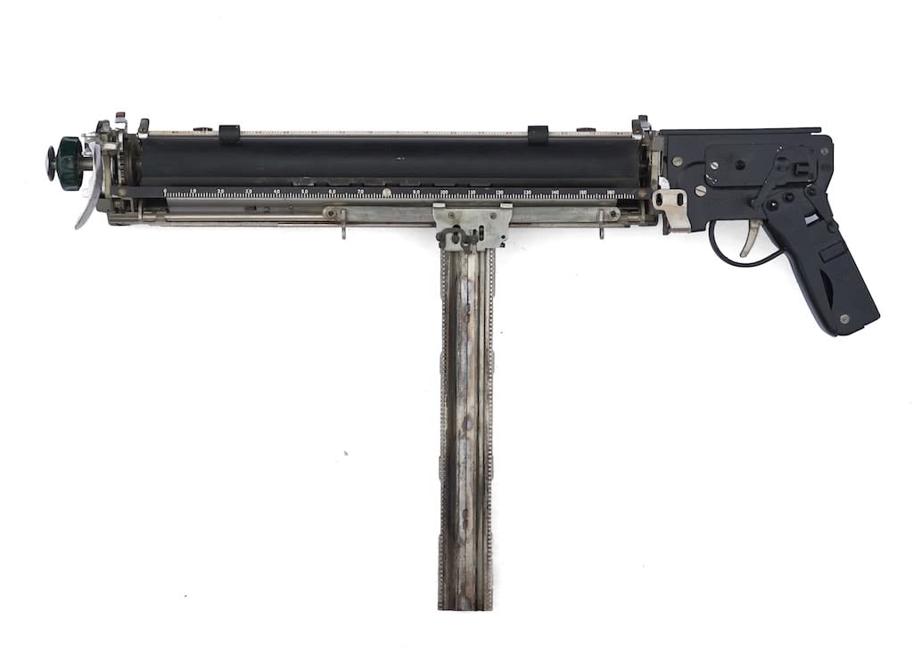 Ravi Zupa sculpture of a gun made from found materials