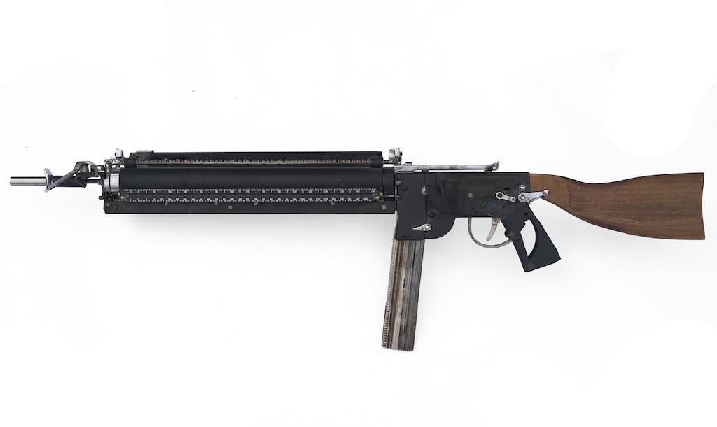 Ravi Zupa sculpture of a gun made from found materials