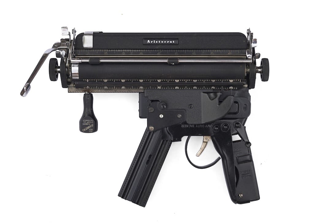 Ravi Zupa sculpture of a gun made from found materials