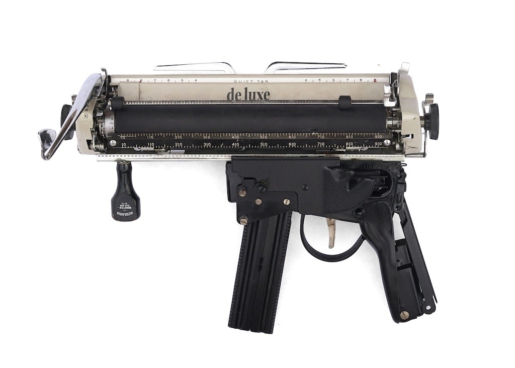 Ravi Zupa sculpture of a gun made from found materials