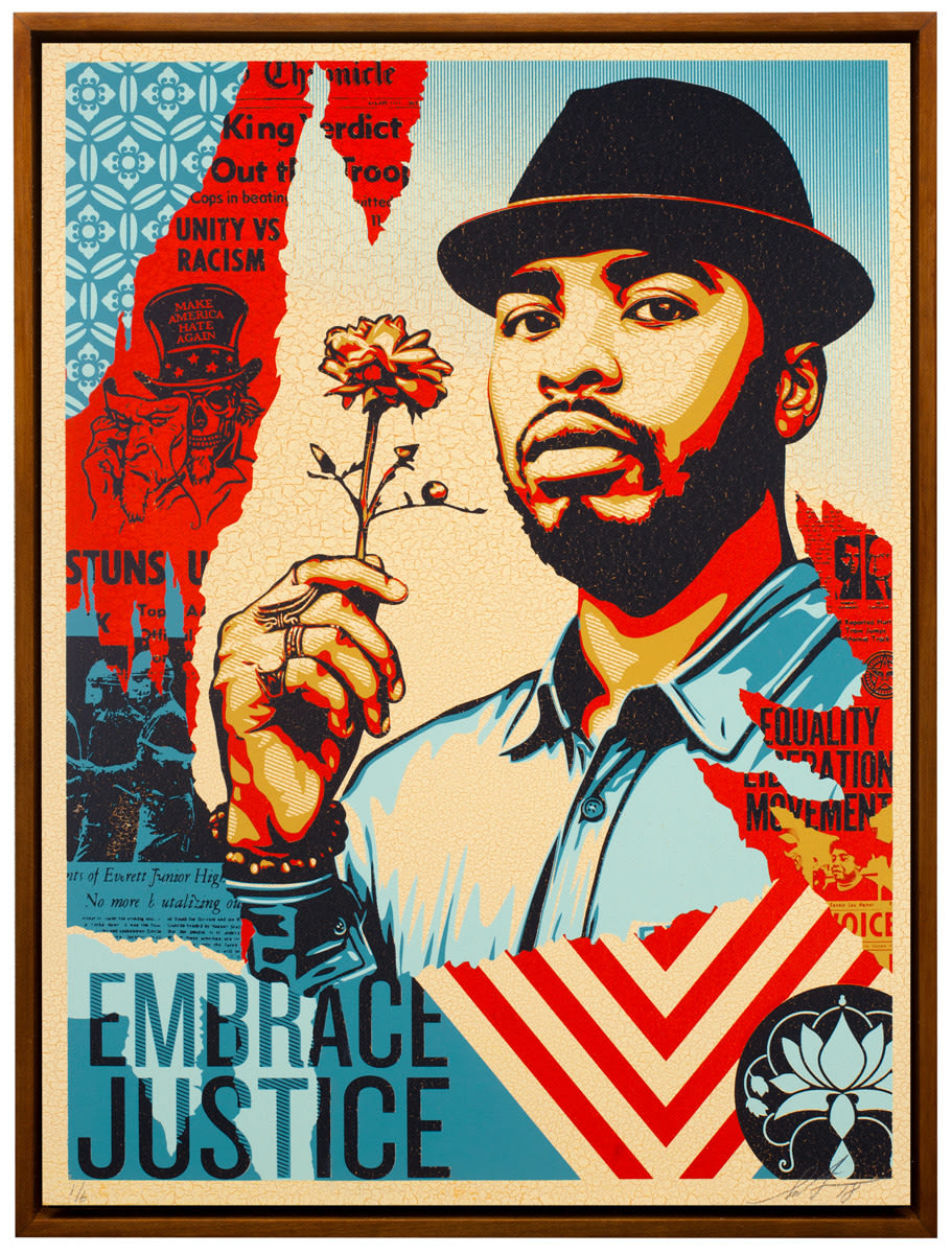 Shepard Fairey, Embrace Justice, 2018