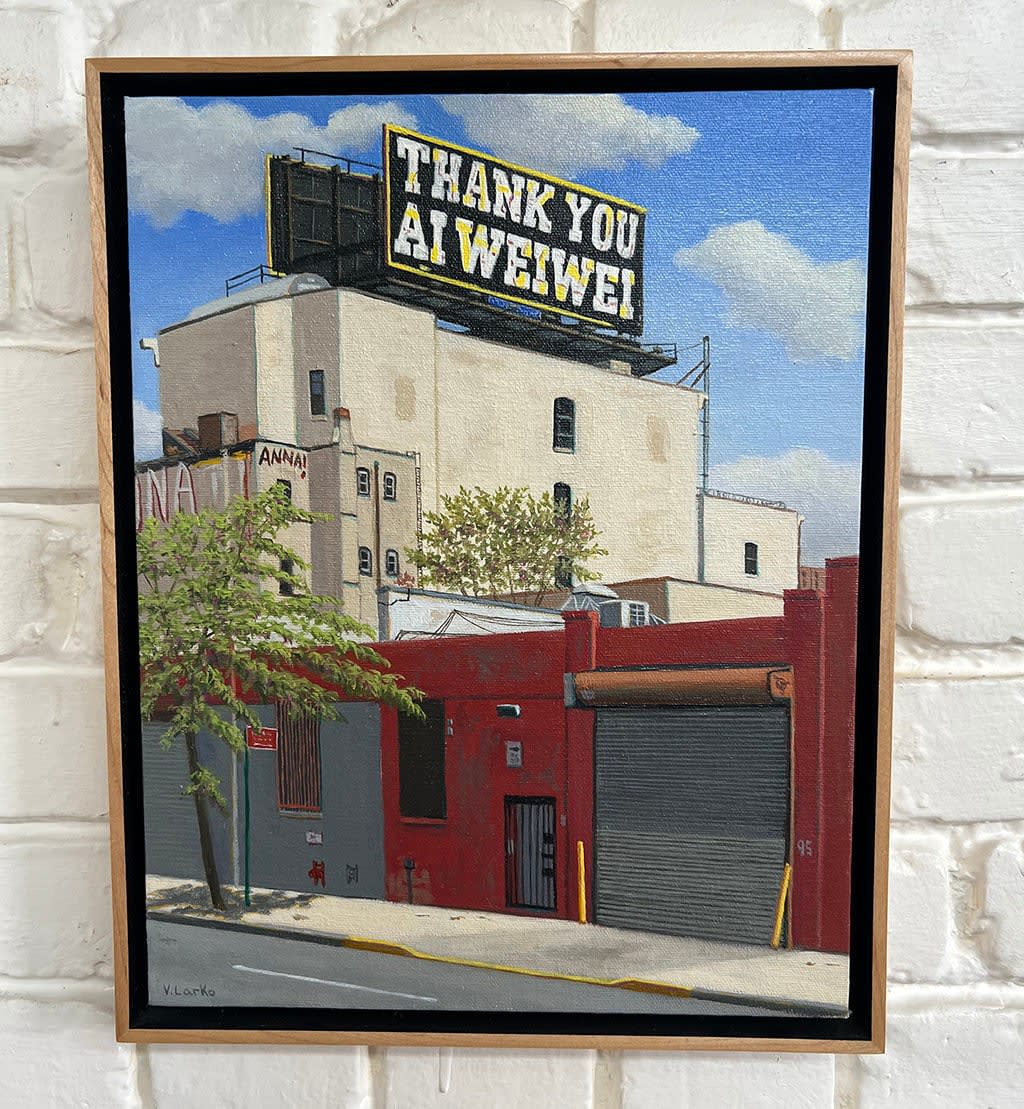 Painting by Valeri Larko of a street scape