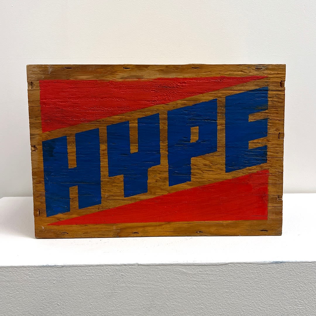 screen printed wooden crate by Skewville