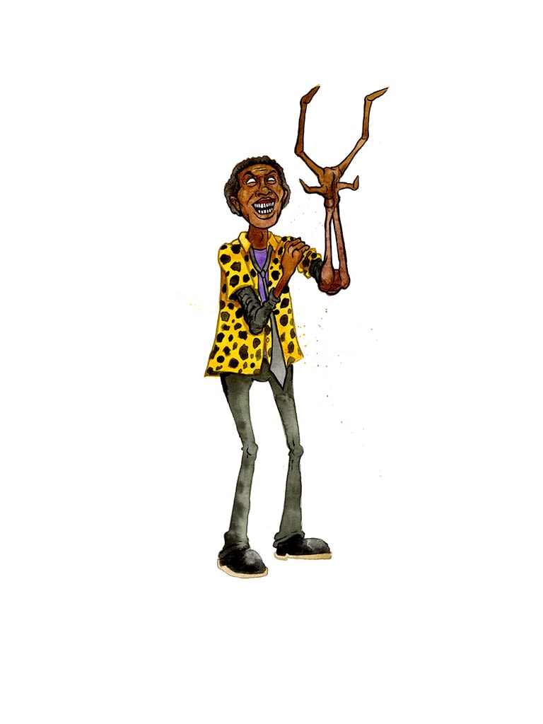 Painting by Alex Pardee of Benny from Total Recall