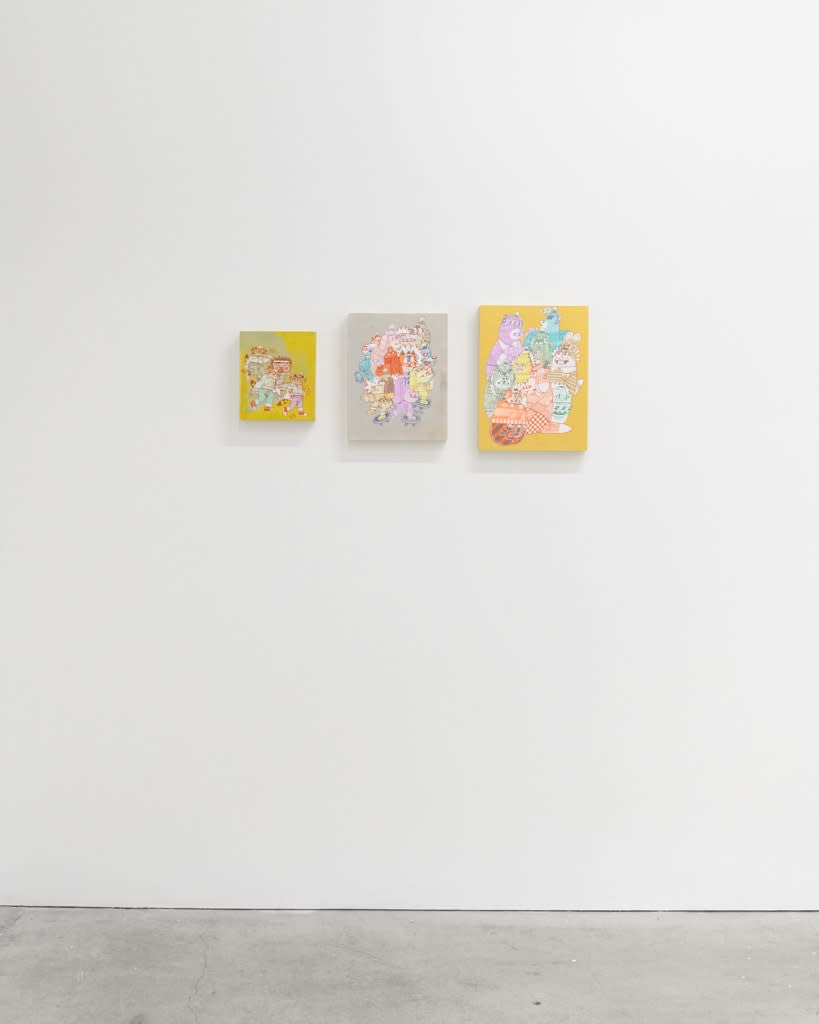 Install image of the exhibition Music Island by artist duo KeFe.