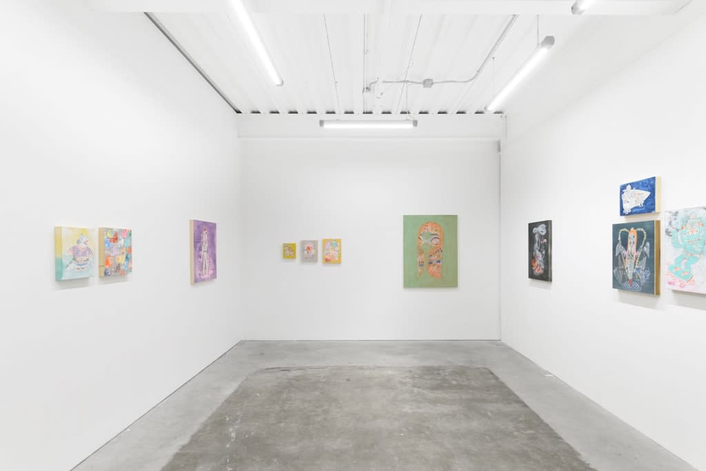 Install image of the exhibition Music Island by artist duo KeFe.