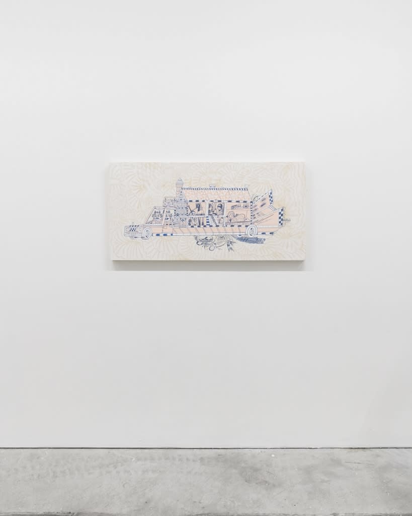 Install image of the exhibition Music Island by artist duo KeFe.