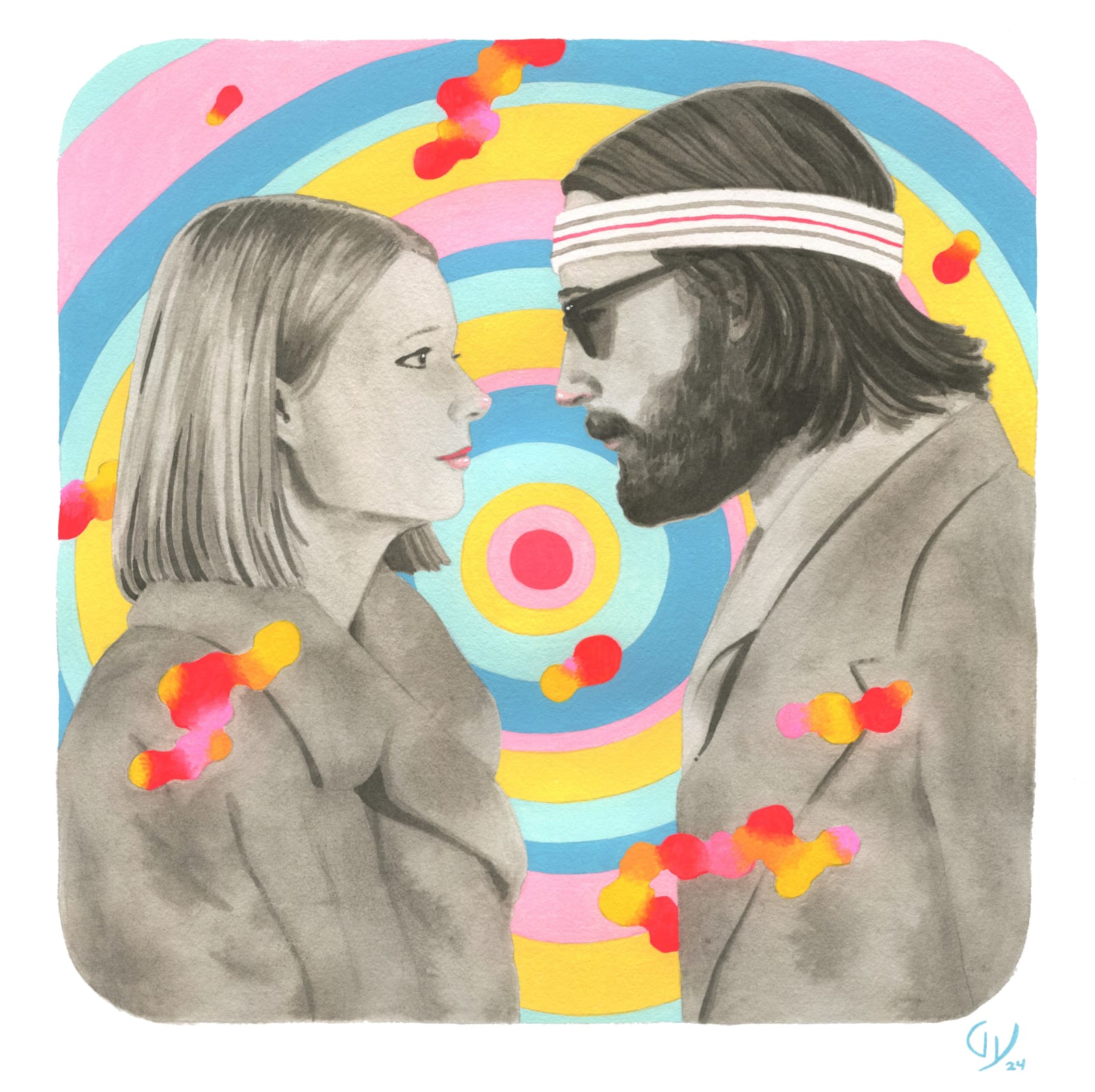 painting of Margot and Richie from