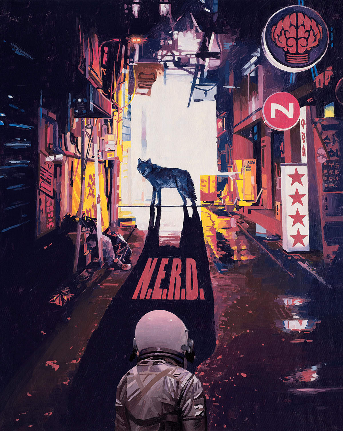 reworked album cover by artist Scott Listfield