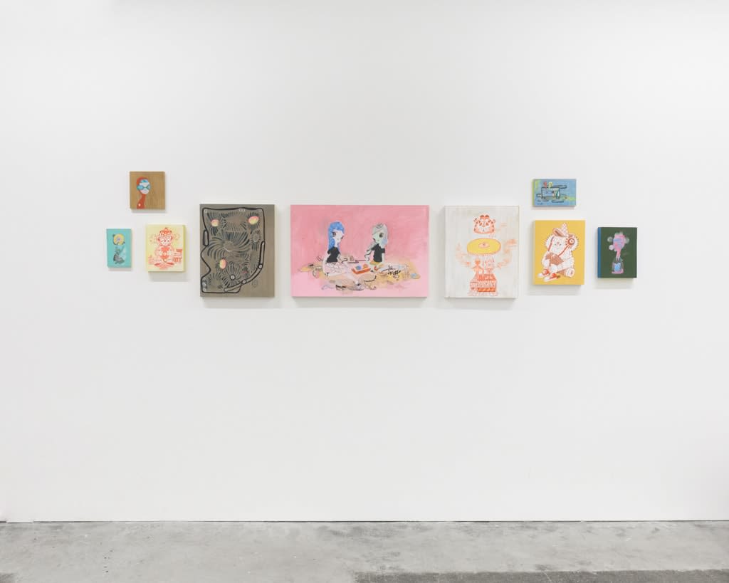 Install image of the exhibition Music Island by artist duo KeFe.