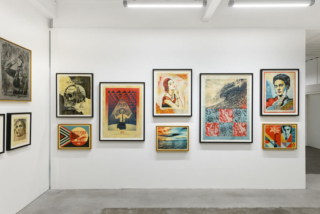 Installation view of Shepard Fairey's solo exhibition