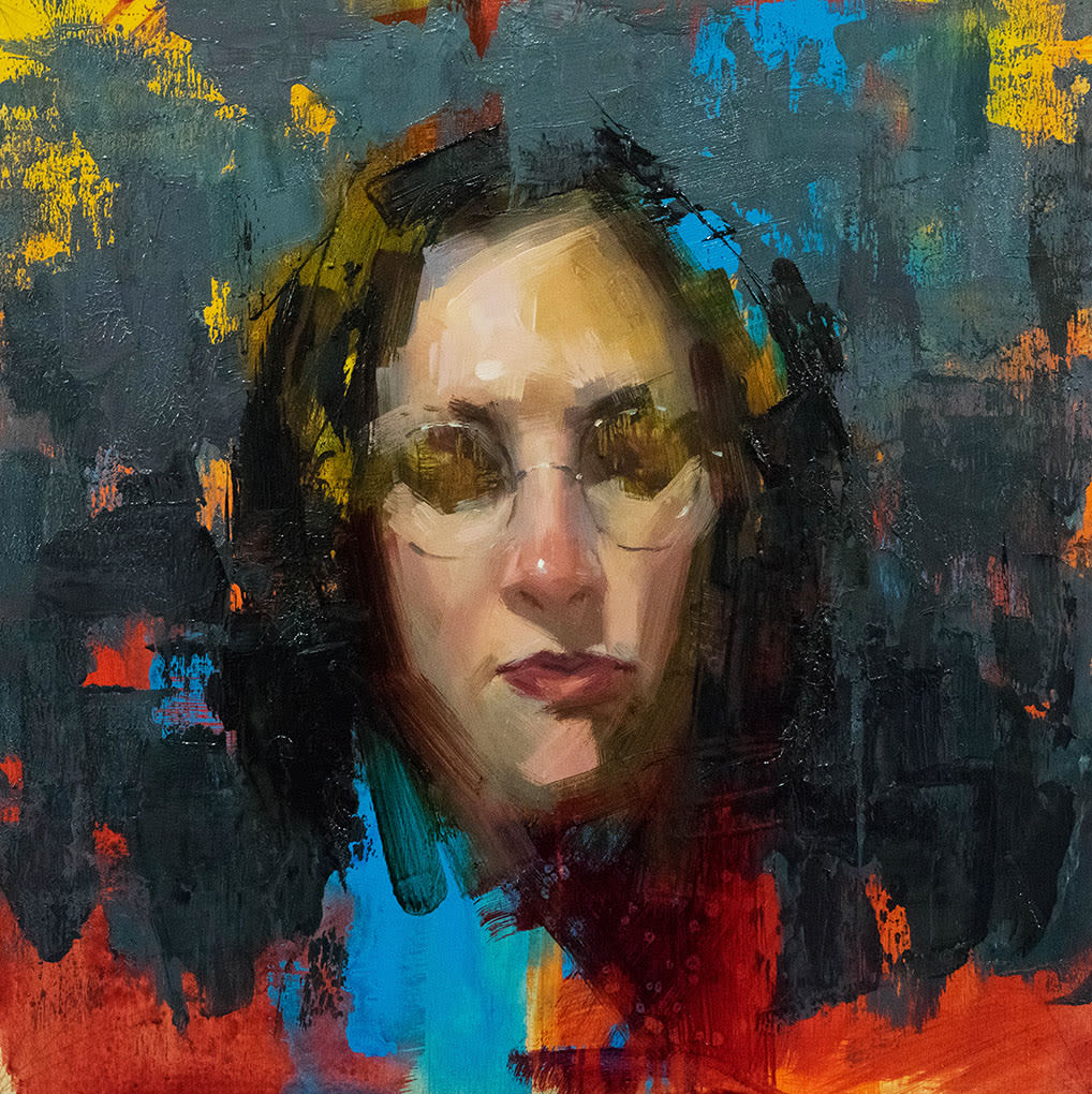 Painterly portrait of a woman by John Wentz