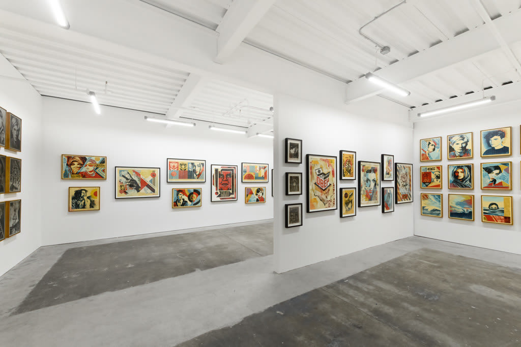 Installation view of Shepard Fairey's solo exhibition