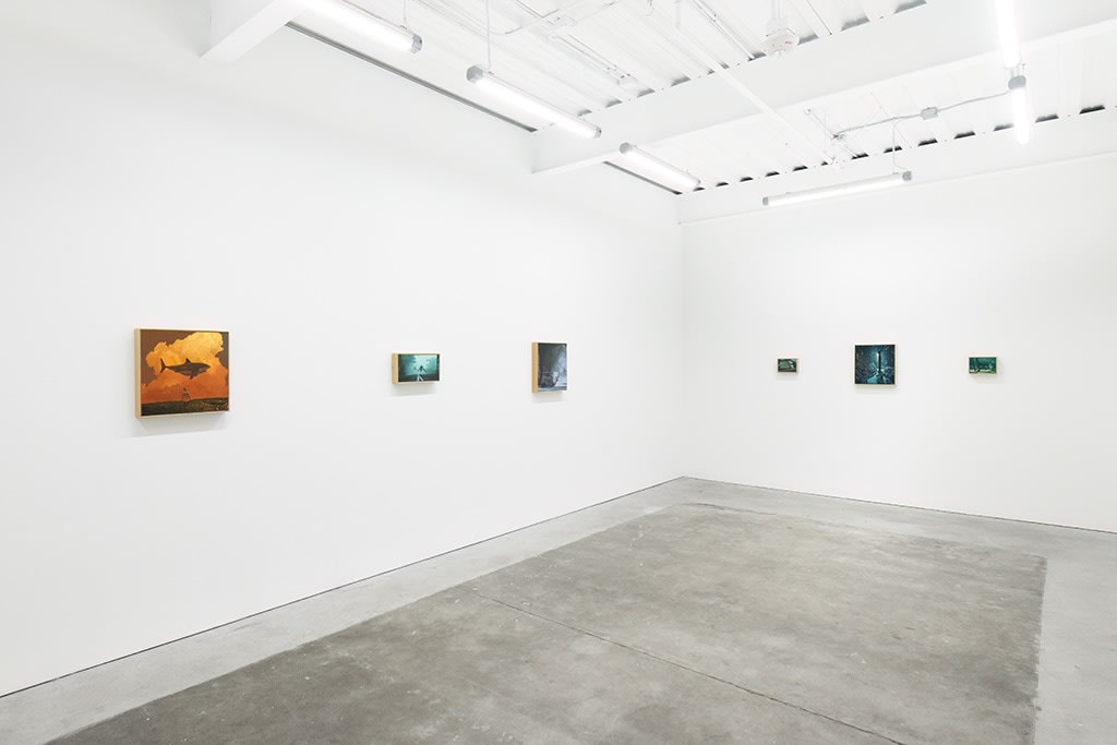 Installation view of Chris Austin's solo exhibition Contrasts at Harman Projects, San Francisco. From left to right: