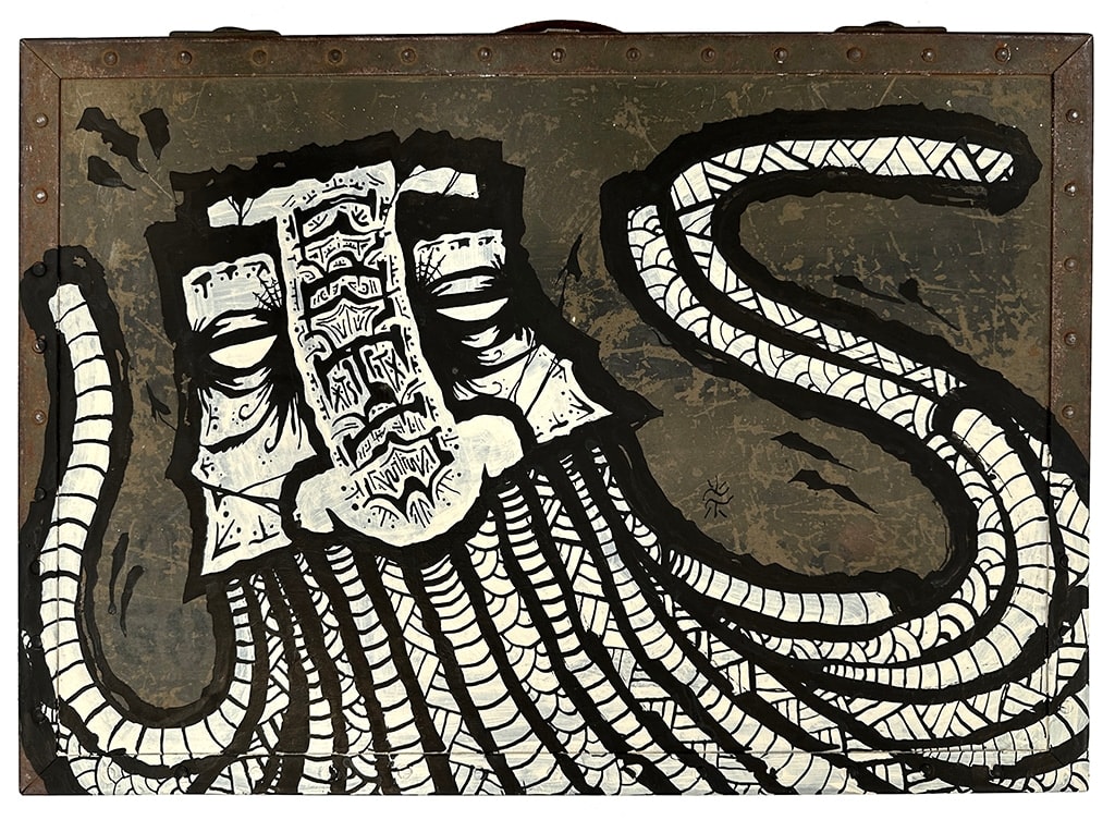 painted GATS mask with long beard