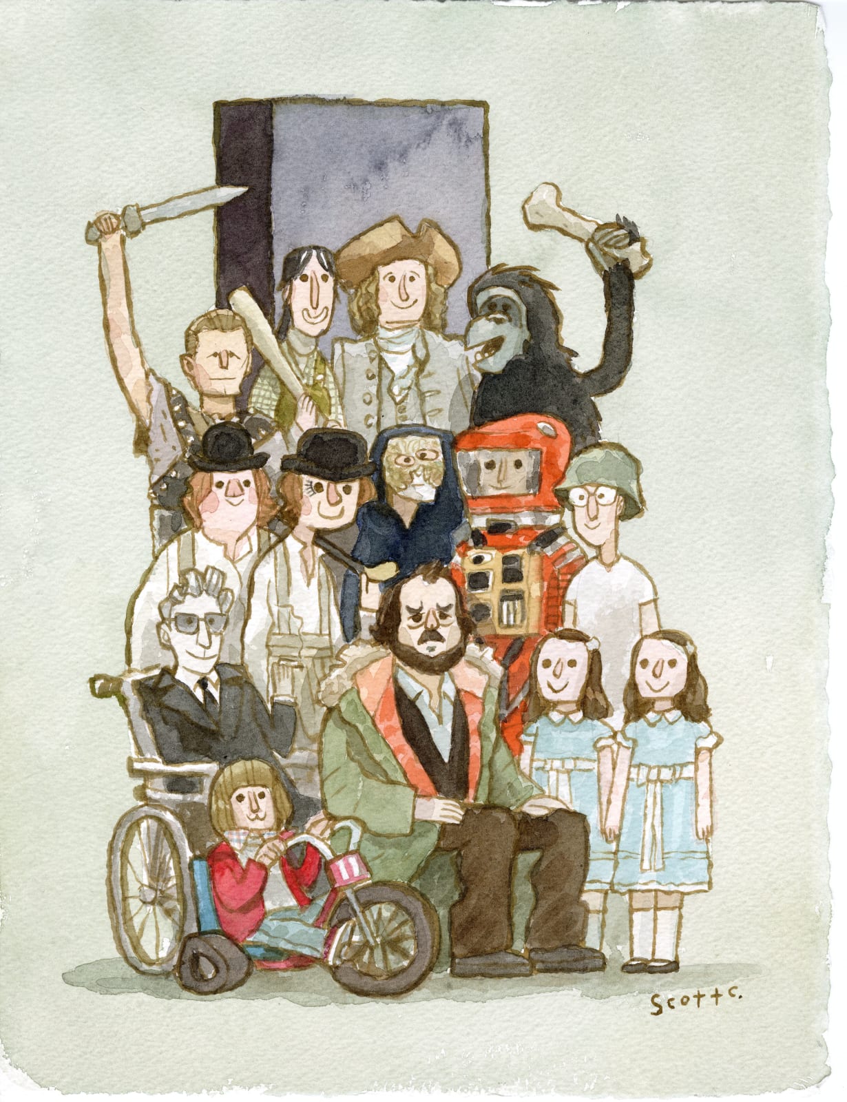 different characters from movies directed by Stanley Kubrick