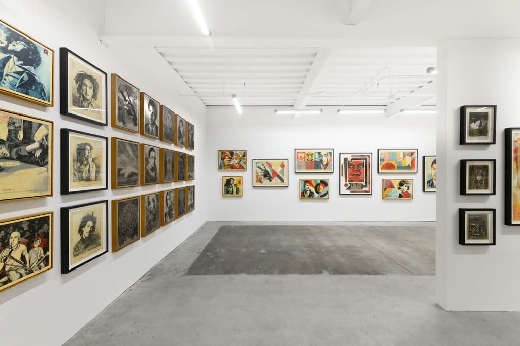 Installation view of Shepard Fairey's solo exhibition