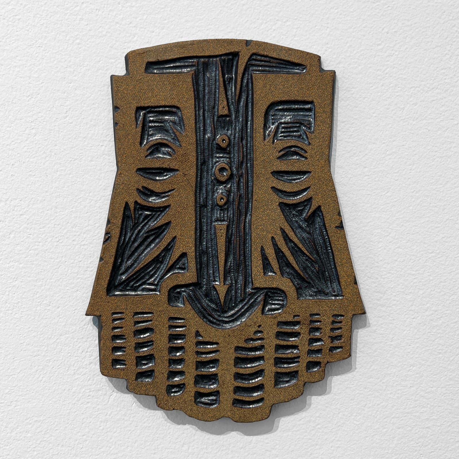 ceramic face tile by artist GATS
