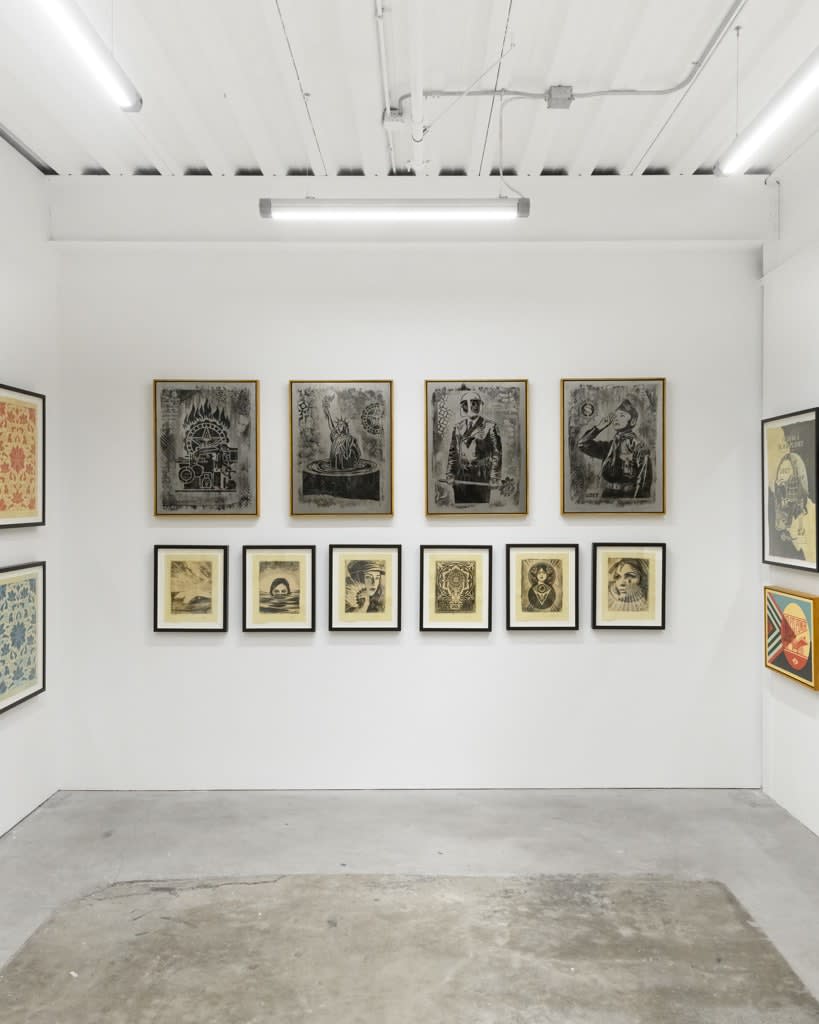 Installation view of Shepard Fairey's solo exhibition