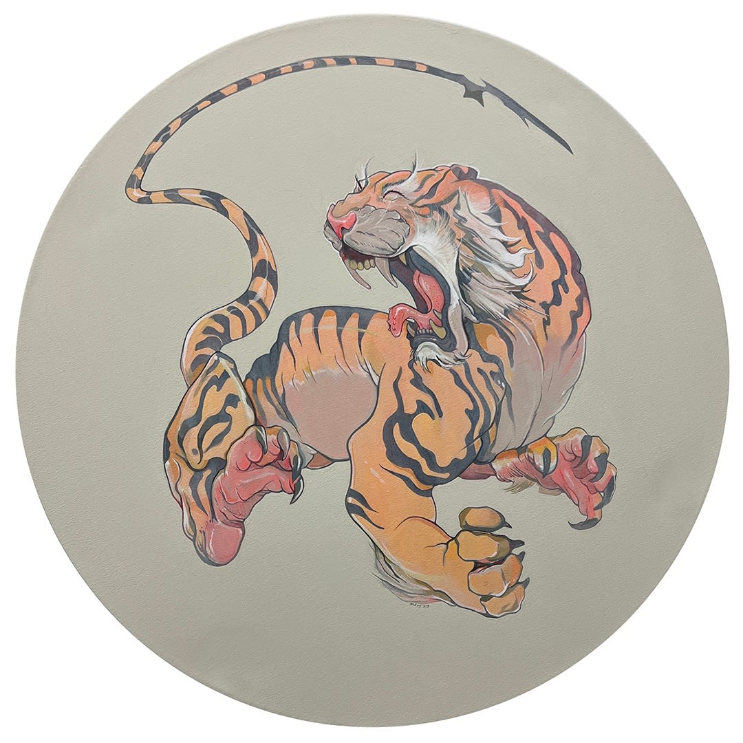 painting of a tiger by Jose Mertz