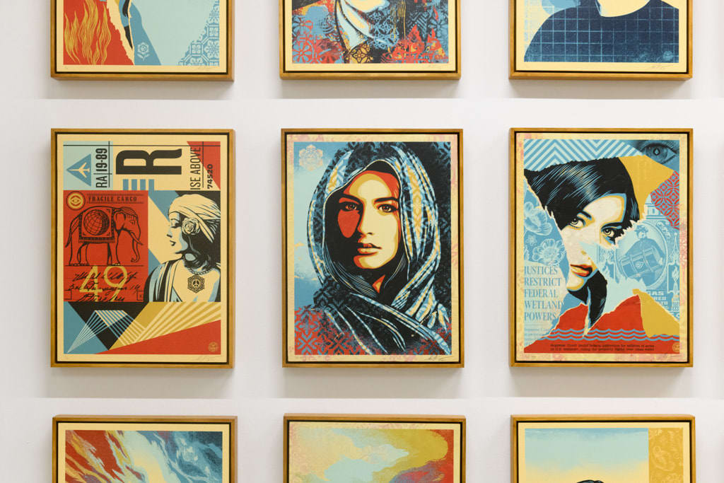 Installation view of Shepard Fairey's solo exhibition