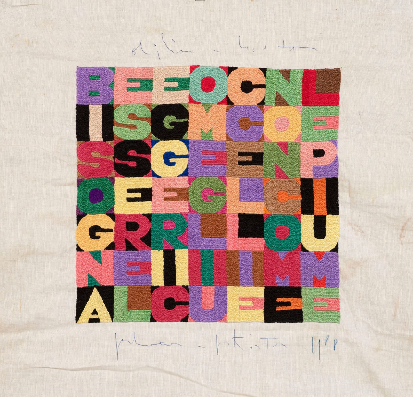 Alighiero Boetti, Bisogna essere leggeri come gli uccelli non come le piume, 1988