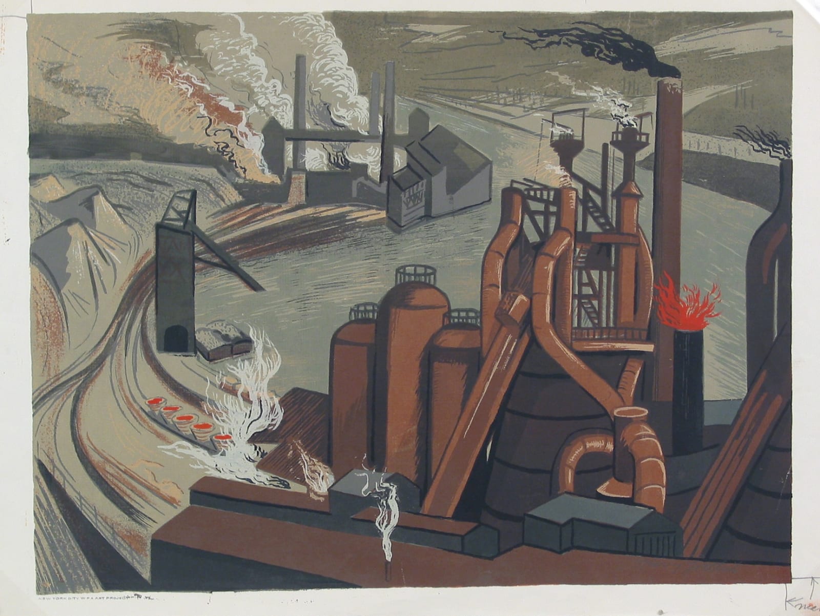 Harry Gottlieb, Steel Mills, WPA