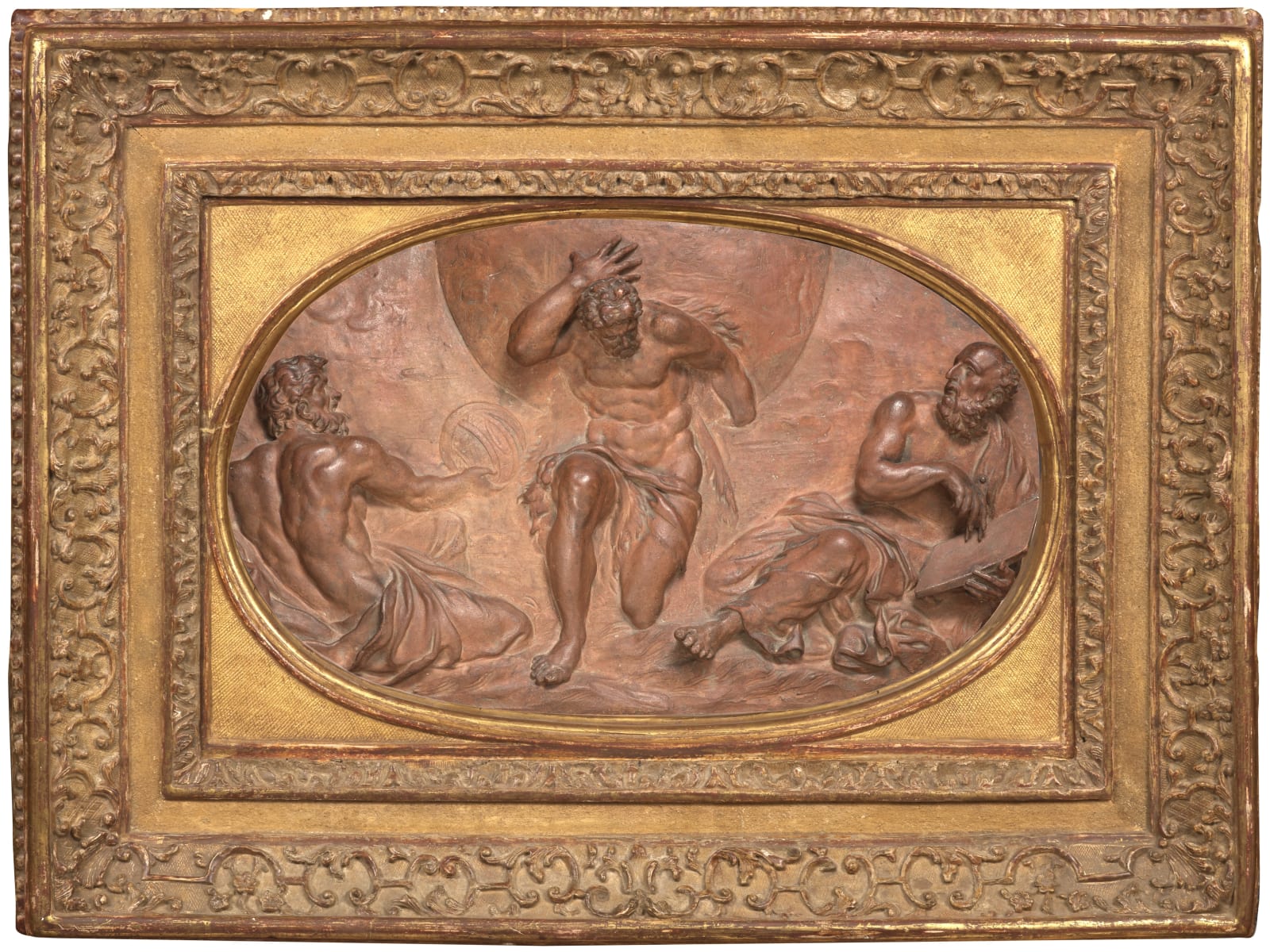 Annibal Carraci, (After) Hercules carrying the World/ (d'après) Hercule portant le monde, ca. 1700