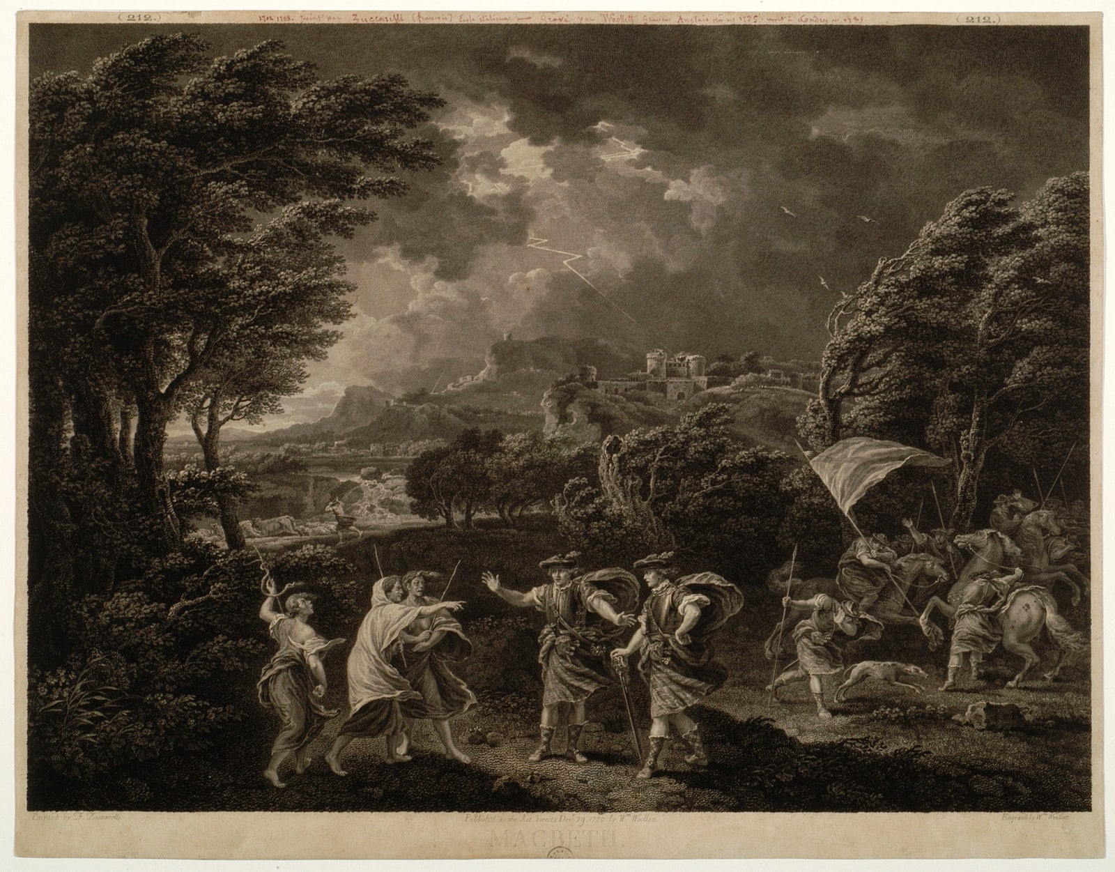 Francesco Zuccarelli, Macbeth and the witches - Macbeth et les trois sorcières, ca. 1760