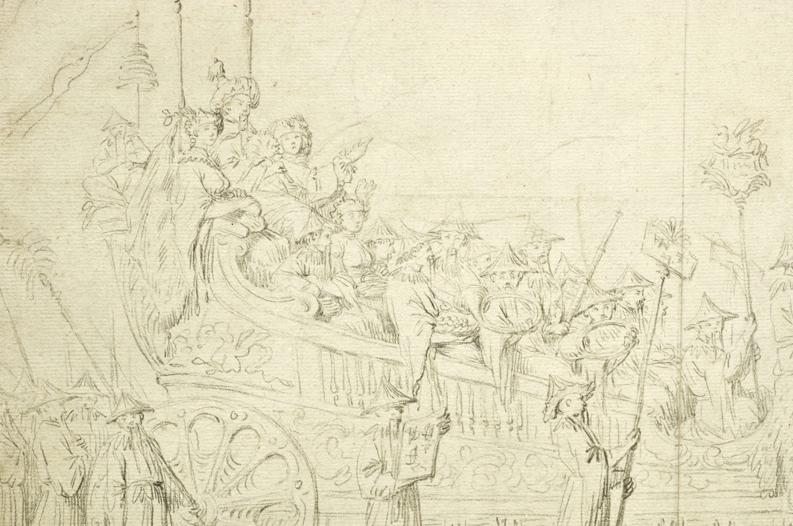 Jean-Baptiste Marie Pierre (Paris 1714 – 1789), Study for « The Chinese Masquerade » / Etude pour "La Mascarade Chinoise", 1735